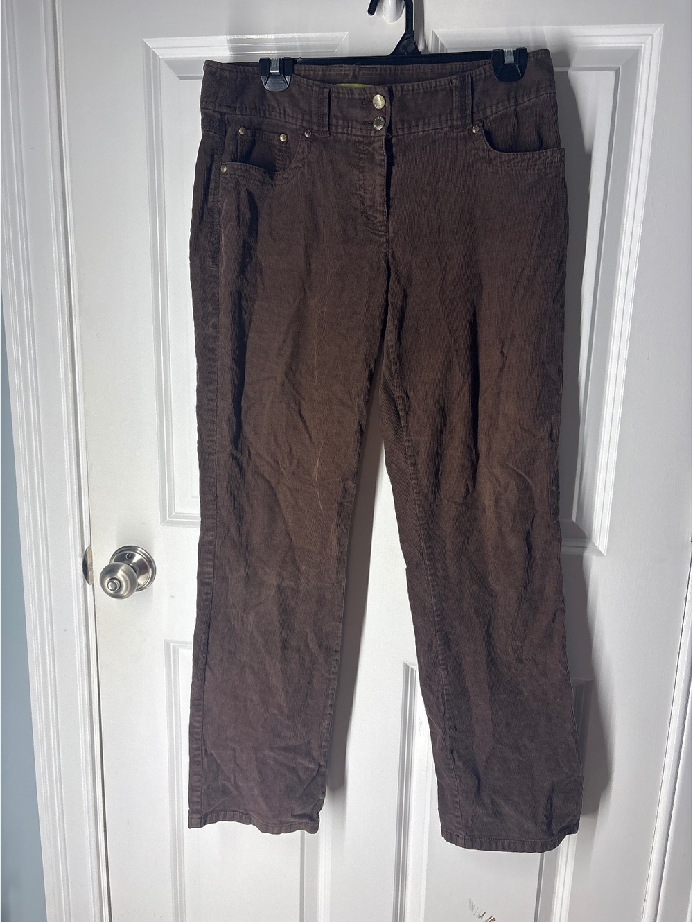 Retro Fall Indie Boho Cottage Sigrid Olsen Size 6 Chocolate Brown Cordoroy Pants